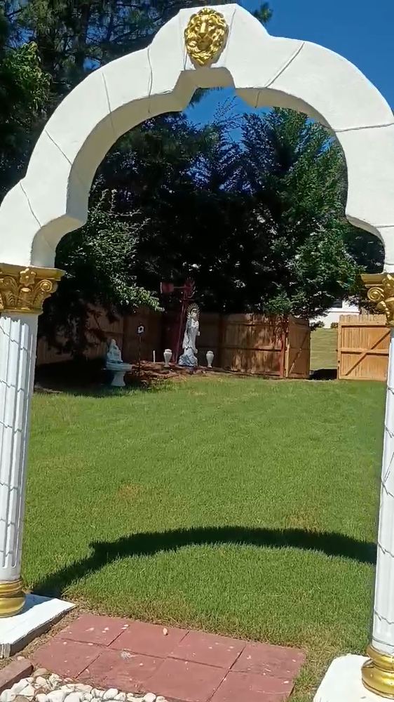 Through the archway