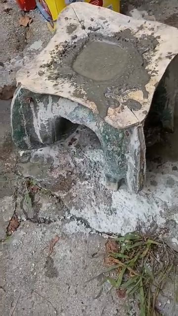 Concrete molds full and curing at the Villa Rica shop