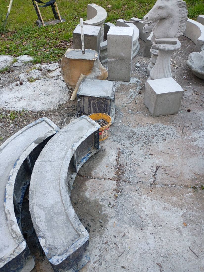 Fresh casts and molds for The Majestic with a horse head sculpture